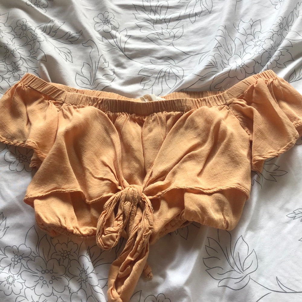 Orange off the shoulder top